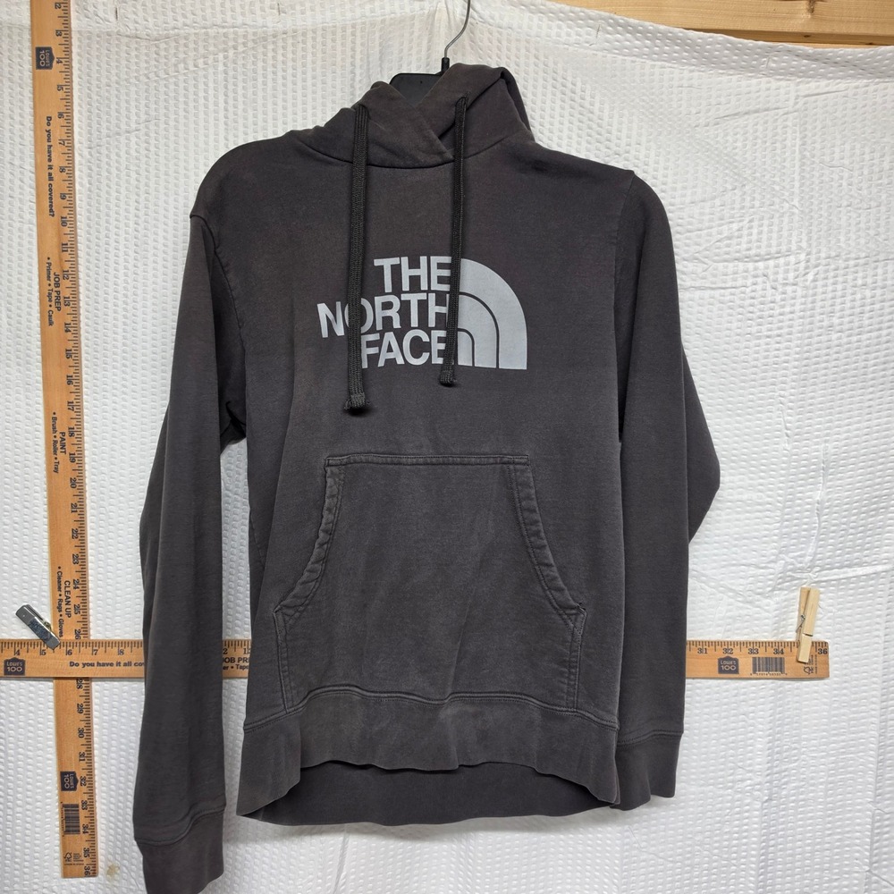 The North Face Mens Half Dome Pullover Hoodie Small Black Grey Sweatshirt